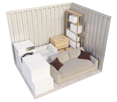 80 sq ft Container storage unit